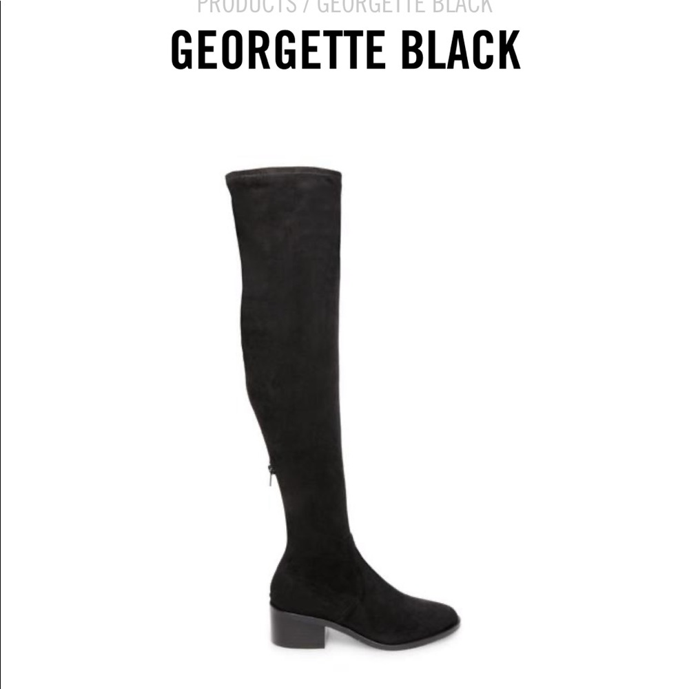 Steve Madden thigh high boots 2 inch heel size 7
